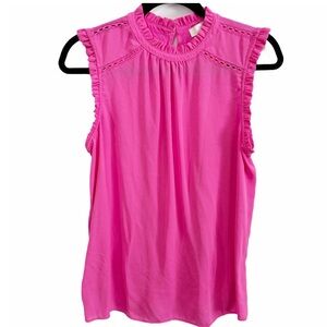 LOFT Vibrant Pink Sleeveless Blouse Size M